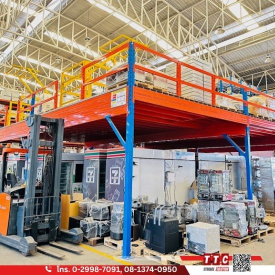 Rack supported mezzanine floor